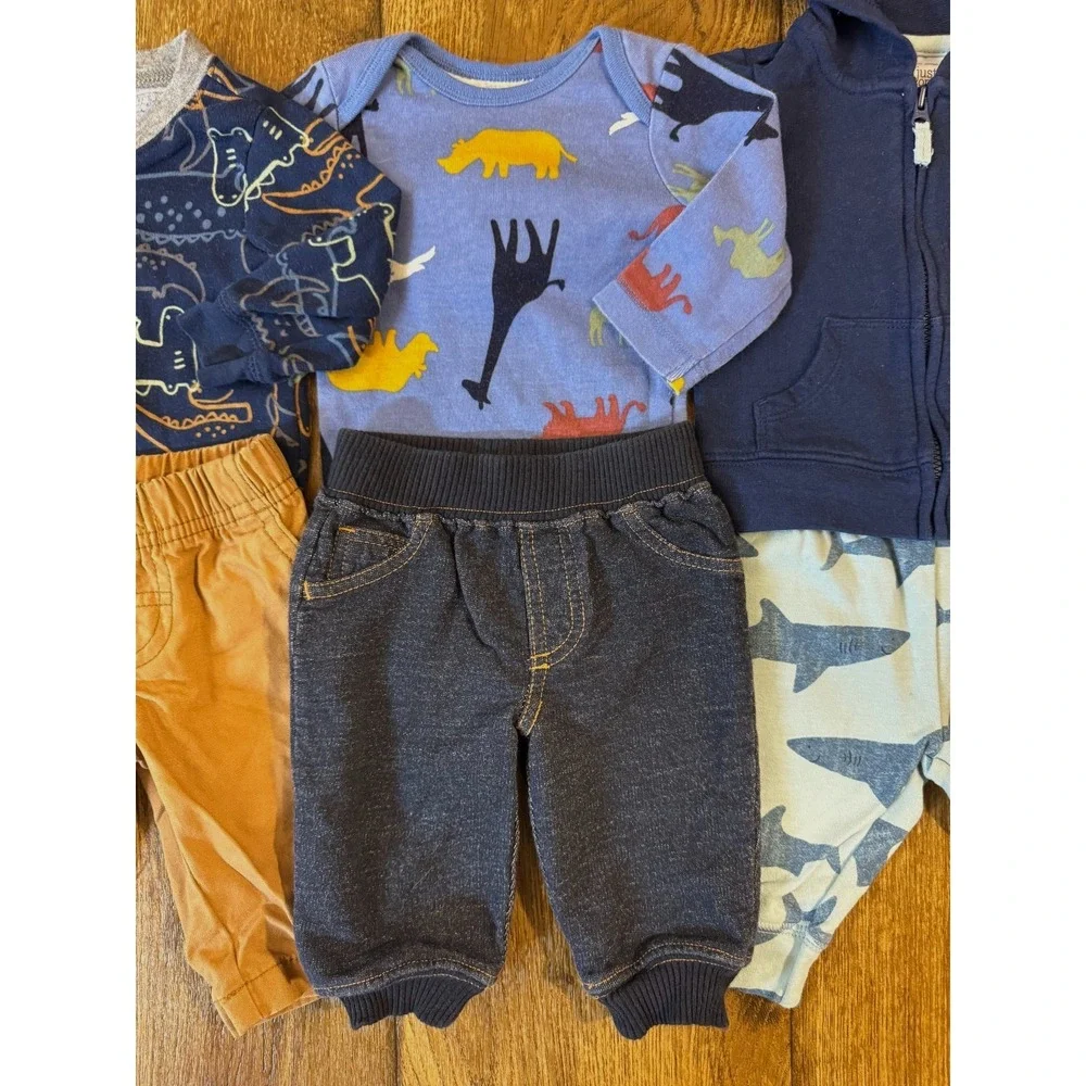 Baby Boy 3 Months Outfits Lot Jeans Pants Bodysuits Shirts Jacket Hoodie Clothes